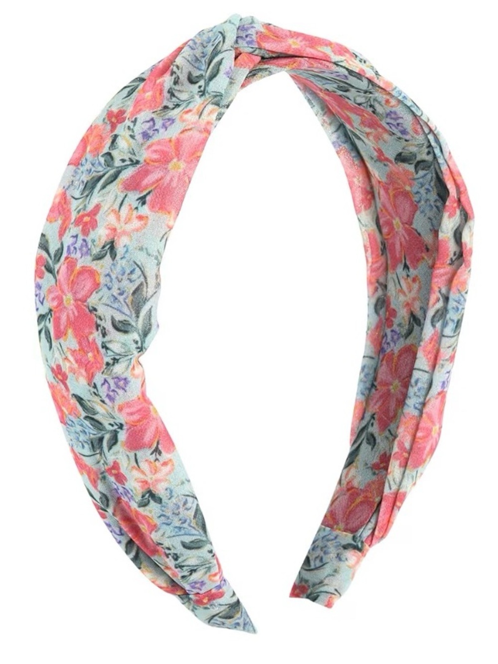 Carolina Coral 🪸 Floral Twist Headband